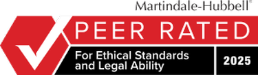 Martindale-Hubbell Peer Rated for Ethical Standards & Legal Ability